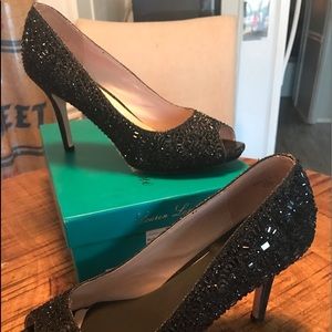 Lauren Lorraine PAULA 2 peep toe - HOLIDAY BLING!